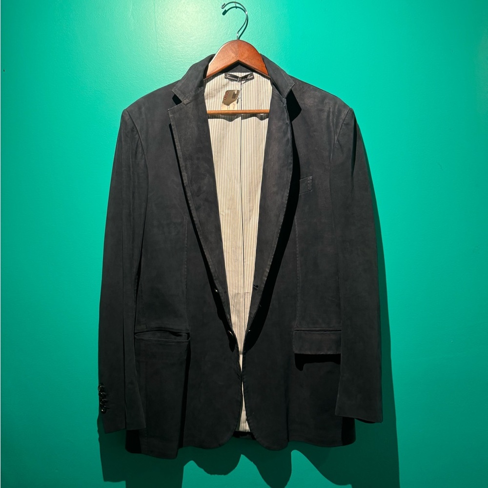 Giorgio’s Of Palm Beach Navy Suede Blazer Giorgio’s Samples New With Tags